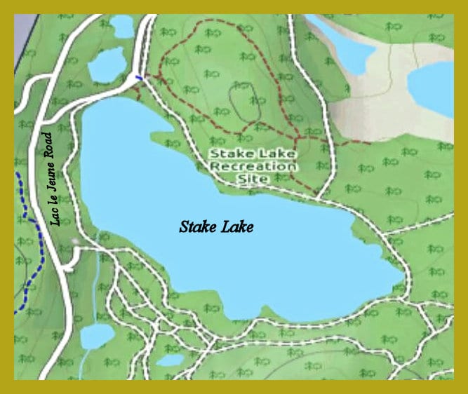 Stake Lake Trail Map Stake Lake Trails - Kamloops Trails